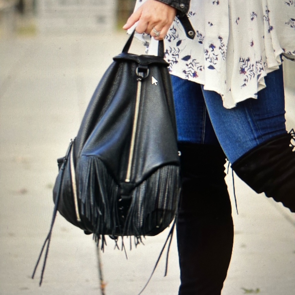 Rebecca Minkoff Julian Fringe Leather Backpack
